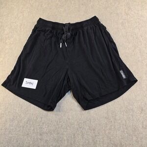 Comfrt Mens Black Lounge Shorts Elastic Drawstring Waist Athletic Casual S0494